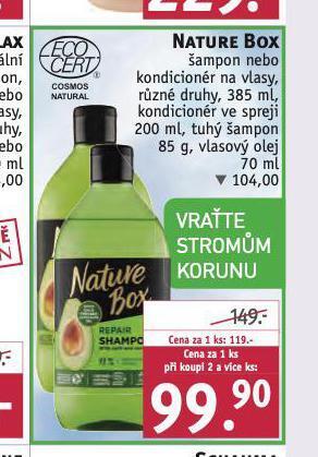 Rossmann Nature box šampon, kondicioner nabídka