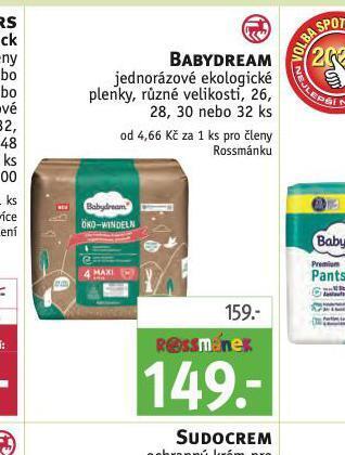 Rossmann Babydream plenky nabídka