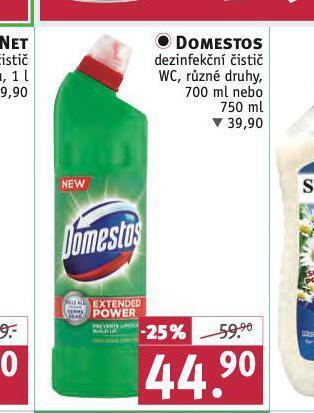Rossmann Domestos dezinfekční čistič wc nabídka