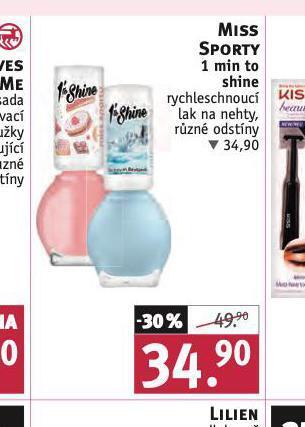 Rossmann Miss sporty lak na nehty nabídka