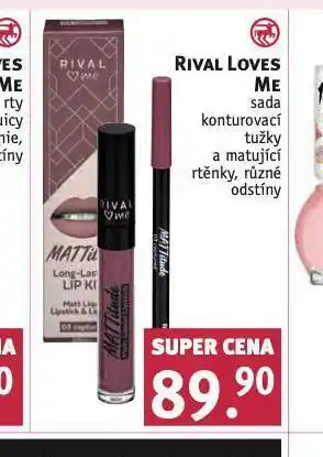Rossmann Rival loves me konturovací tužky a matující rtěnky nabídka