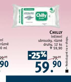 Rossmann Chilly intimní ubrousky nabídka