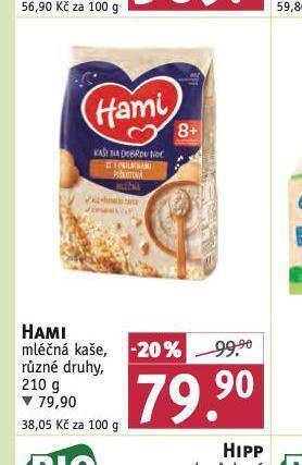 Rossmann Hami mléčná kaše nabídka