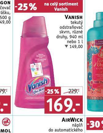 Rossmann Vanish tekutý odstraňovač skvrn nabídka