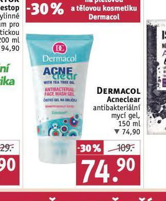 Rossmann Dermacol acneclear antibakteriální mycí gel nabídka