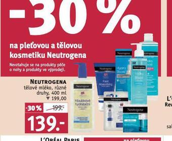 Rossmann Neutrogena tělové mléko nabídka
