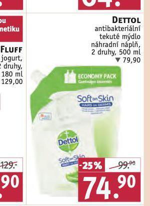Rossmann Dettol antibakterální tekuté mýdlo náhradní náplň nabídka