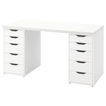IKEA Lagkapten / alex psací stůl, bílá, 140x60 cm nabídka