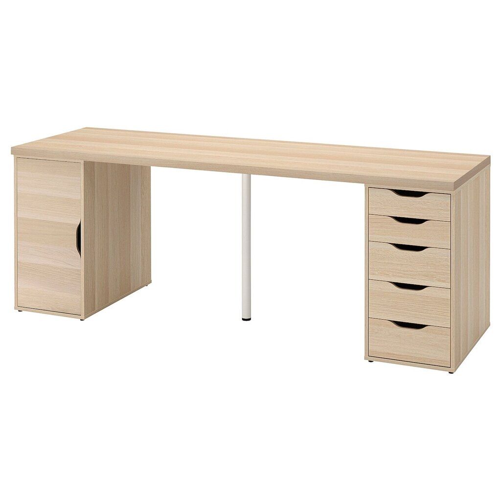 IKEA Lagkapten / alex psací stůl, bílé mořidlo/vzor dub bílá, 200x60 cm nabídka