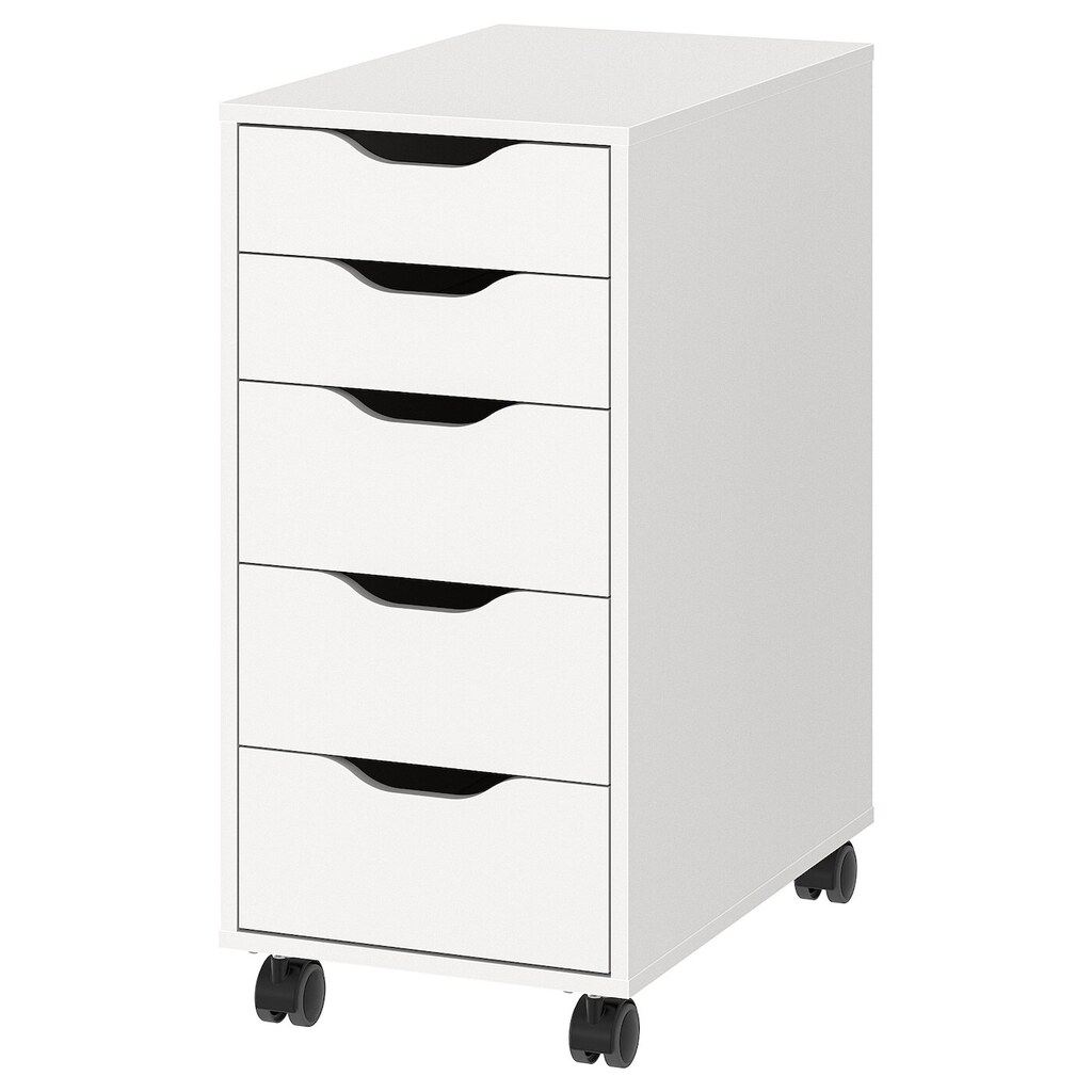 IKEA Alex zásuvkový díl na kolečkách, bílá/černá, 36x76 cm nabídka
