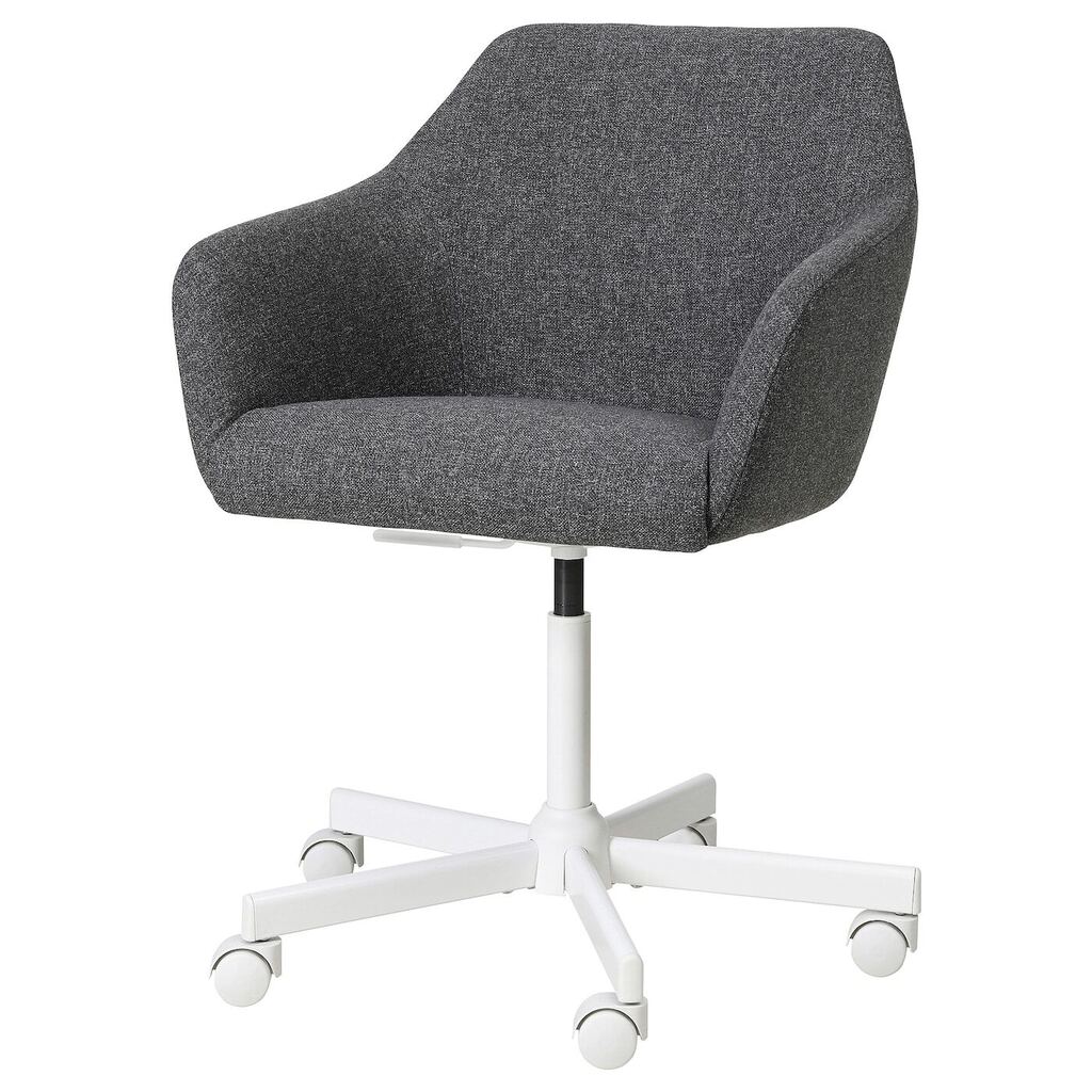 IKEA Tossberg / malskär otočná židle, gunnared tmavě šedá/bílá nabídka