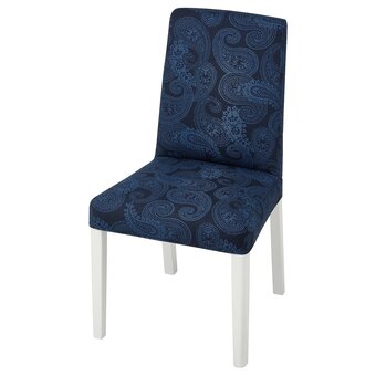 IKEA Bergmund židle, bílá/kvillsfors tmavě modré/modré nabídka