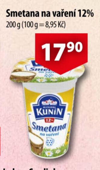 CBA Smetana na vaření 12% nabídka