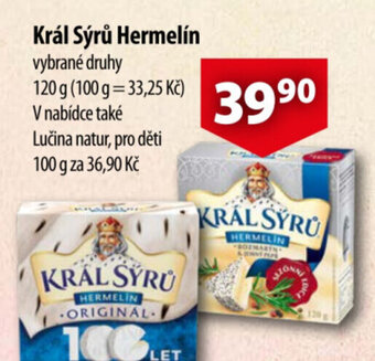 CBA Král Sýrů Hermelín nabídka