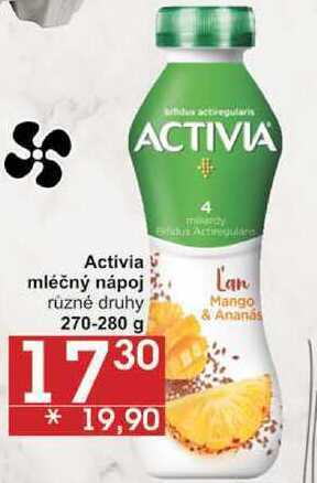 Jip Activia mléčný nápoj různé druhy, 270-280 g nabídka