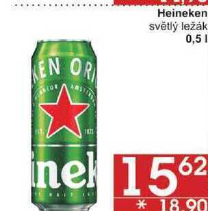 Jip Heineken světlý ležák, 0,5 l nabídka