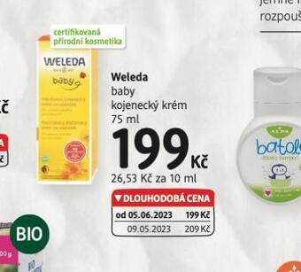dm drogerie Weleda baby kojenecký krém nabídka