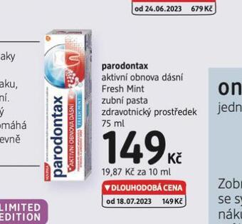 dm drogerie Parodontax zubní pasta nabídka