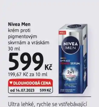 dm drogerie Nivea men krém nabídka