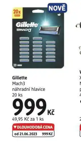 dm drogerie Gillette mach3 náhradní hlavice nabídka