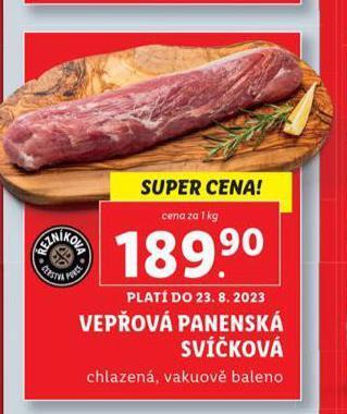 Lidl Vepřová panenská svíčková nabídka