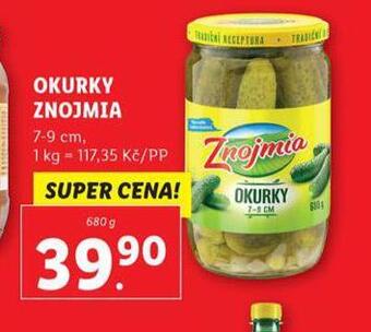Lidl Okurky znojmia nabídka