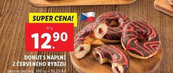 Lidl Donut s náplní z červeného rybízu nabídka
