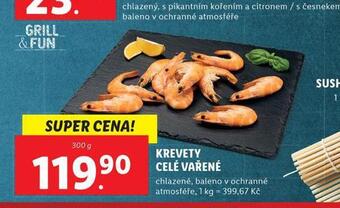Lidl Krevety celé vařené nabídka