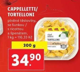 Lidl Tortelloni nabídka