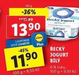 Lidl Řecký jogurt bílý nabídka
