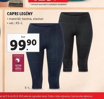 Lidl Capri legíny nabídka