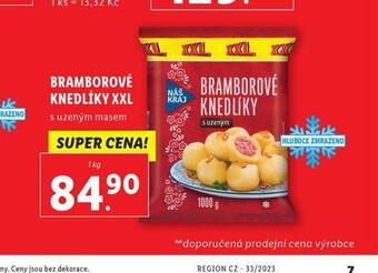 Lidl Bramborové knedlíky xxl nabídka