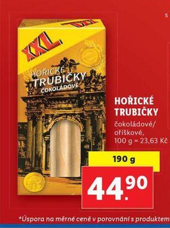 Lidl Hořické trubičky nabídka
