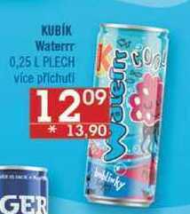 Jip Kubik waterrr, 0,25 l plech více příchuti nabídka