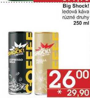 Jip Big shock! ledová káva různé druhy, 250 ml nabídka