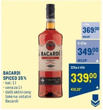 Makro BACARDI SPICED 35% nabídka