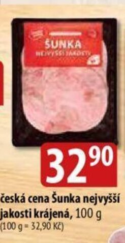 Bala česká cena Šunka nejvyšší jakosti krájená, 100 g nabídka