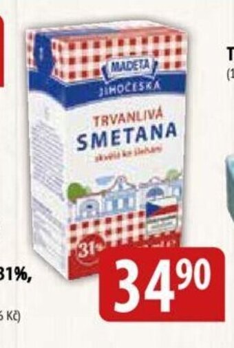 Bala Jihočeská smetana trvanlivá 31%, 250 ml nabídka