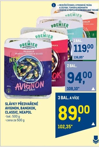 Makro SLÁVKY PŘEDVAŘENÉ AVIGNON, BANGKOK, CLASSIC, NEAPOL nabídka