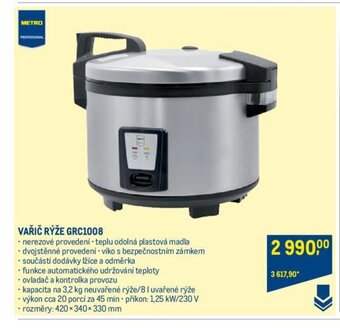 Makro VAŘIČ RÝŽE GRC1008 nabídka