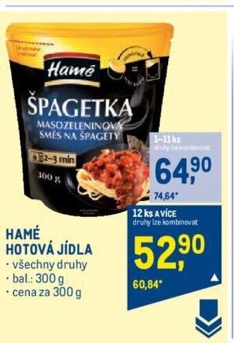 Makro HAMÉ HOTOVÁ JÍDLA nabídka