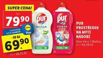 Lidl Pur prostředek na mytí nádobí, 1,2 l nabídka