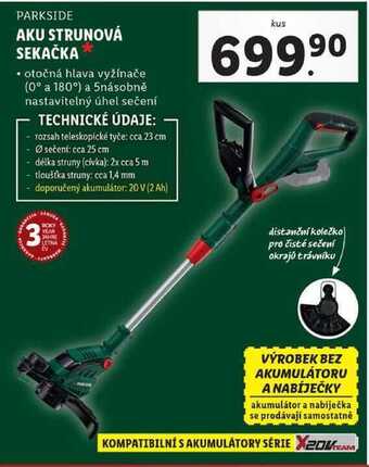 Lidl Aku strunová sekačka nabídka