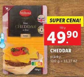 Lidl Cheddar, 150 g nabídka