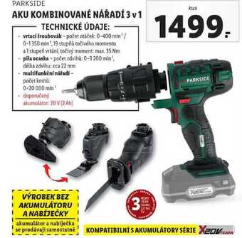 Lidl Aku kombinované nářadí 3 v 1 nabídka