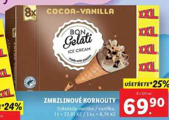 Lidl Zmrzlinové kornouty, 8x 120 ml nabídka
