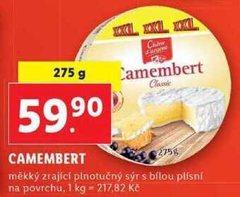 Lidl Camembert, 275 g nabídka