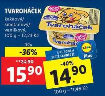 Lidl Tvaroháček, 130 g nabídka