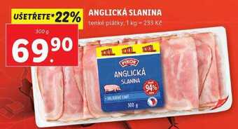 Lidl Anglická slanina, 300 g nabídka