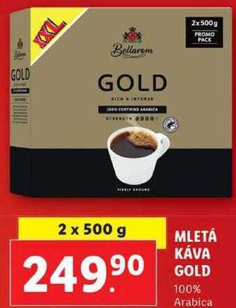 Lidl Mletá káva gold, 2x 500 g nabídka